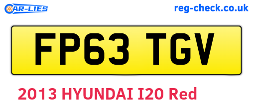 FP63TGV are the vehicle registration plates.
