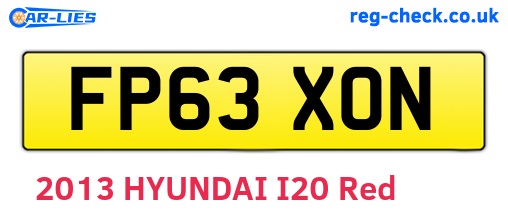FP63XON are the vehicle registration plates.