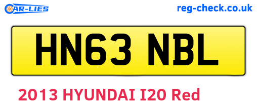 HN63NBL are the vehicle registration plates.