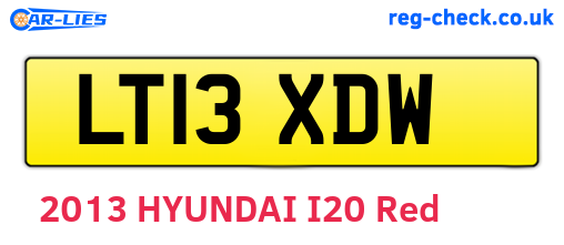 LT13XDW are the vehicle registration plates.