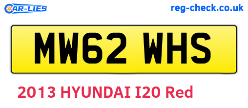MW62WHS are the vehicle registration plates.