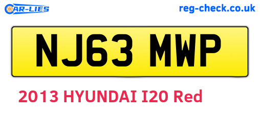 NJ63MWP are the vehicle registration plates.