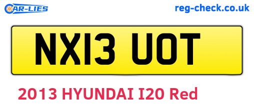 NX13UOT are the vehicle registration plates.