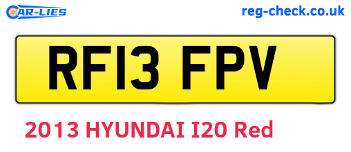 RF13FPV are the vehicle registration plates.