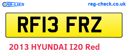 RF13FRZ are the vehicle registration plates.