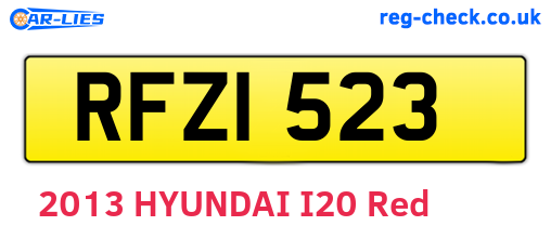 RFZ1523 are the vehicle registration plates.