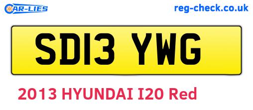 SD13YWG are the vehicle registration plates.