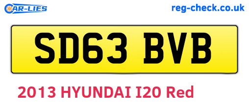 SD63BVB are the vehicle registration plates.