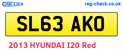 SL63AKO are the vehicle registration plates.