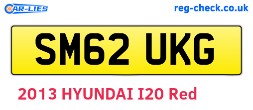 SM62UKG are the vehicle registration plates.