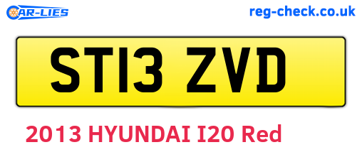 ST13ZVD are the vehicle registration plates.