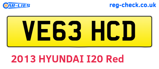 VE63HCD are the vehicle registration plates.