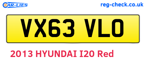 VX63VLO are the vehicle registration plates.