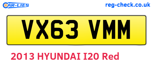 VX63VMM are the vehicle registration plates.