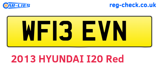 WF13EVN are the vehicle registration plates.
