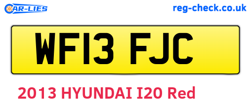 WF13FJC are the vehicle registration plates.