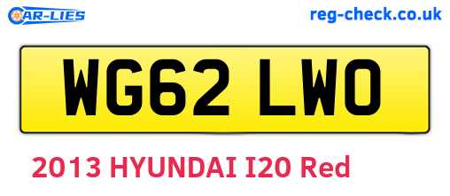 WG62LWO are the vehicle registration plates.