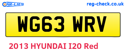 WG63WRV are the vehicle registration plates.