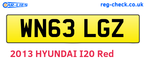 WN63LGZ are the vehicle registration plates.