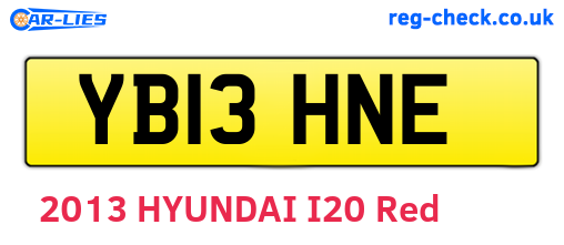 YB13HNE are the vehicle registration plates.