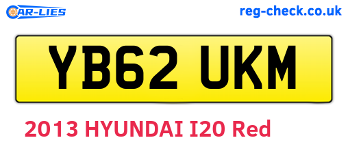 YB62UKM are the vehicle registration plates.