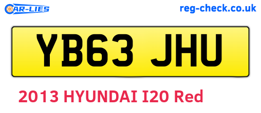 YB63JHU are the vehicle registration plates.