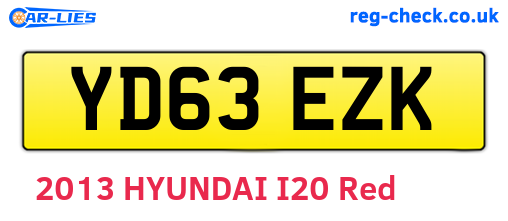 YD63EZK are the vehicle registration plates.