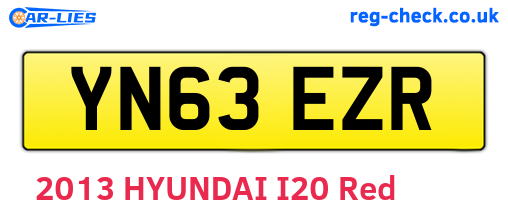 YN63EZR are the vehicle registration plates.