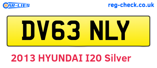 DV63NLY are the vehicle registration plates.