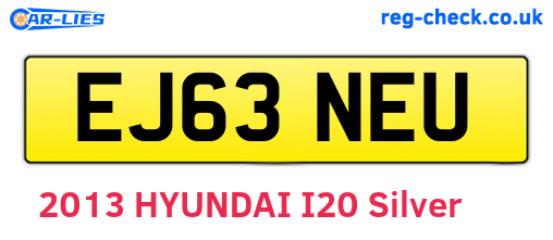 EJ63NEU are the vehicle registration plates.