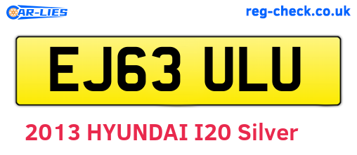 EJ63ULU are the vehicle registration plates.