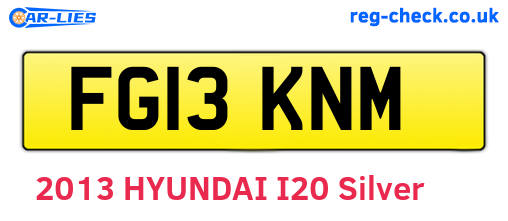 FG13KNM are the vehicle registration plates.