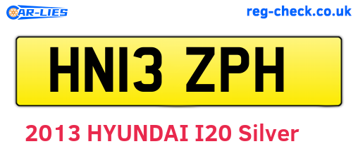 HN13ZPH are the vehicle registration plates.