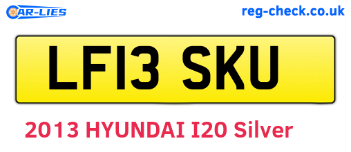 LF13SKU are the vehicle registration plates.