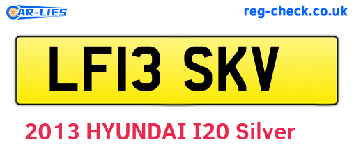 LF13SKV are the vehicle registration plates.