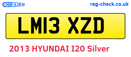 LM13XZD are the vehicle registration plates.