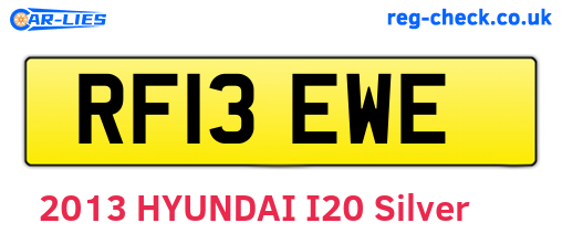 RF13EWE are the vehicle registration plates.