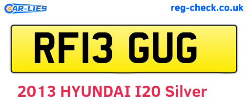 RF13GUG are the vehicle registration plates.