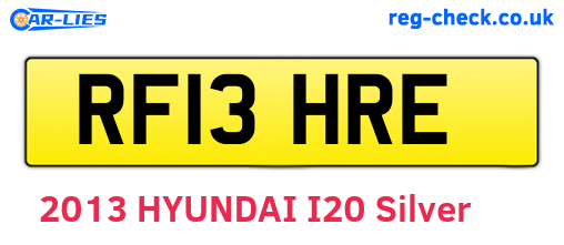RF13HRE are the vehicle registration plates.