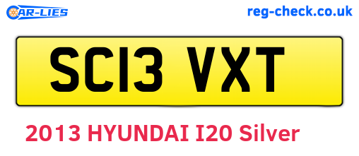SC13VXT are the vehicle registration plates.