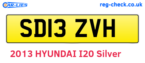 SD13ZVH are the vehicle registration plates.