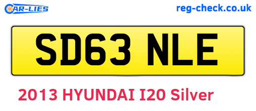 SD63NLE are the vehicle registration plates.