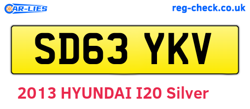 SD63YKV are the vehicle registration plates.