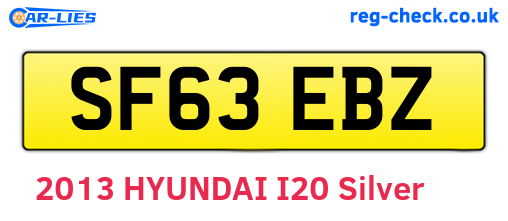SF63EBZ are the vehicle registration plates.