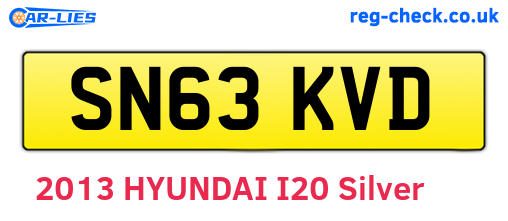 SN63KVD are the vehicle registration plates.