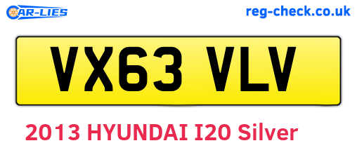VX63VLV are the vehicle registration plates.