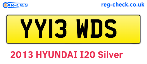 YY13WDS are the vehicle registration plates.