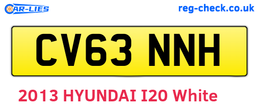 CV63NNH are the vehicle registration plates.