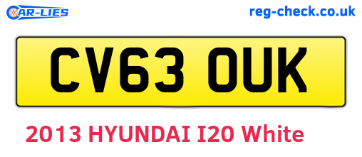 CV63OUK are the vehicle registration plates.