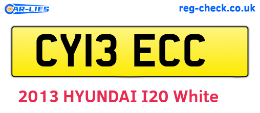 CY13ECC are the vehicle registration plates.